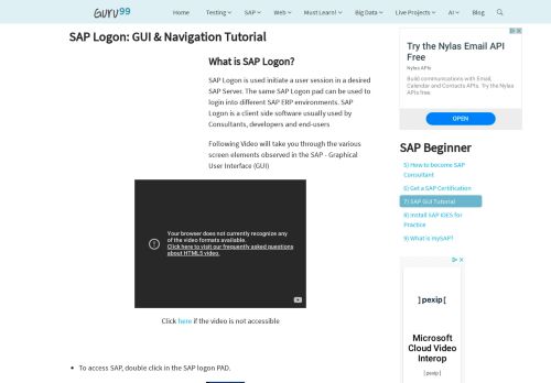 
                            3. SAP Logon: GUI & Navigation Tutorial - Guru99