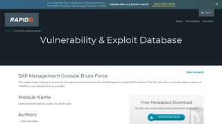 
                            11. SAP Management Console Brute Force | Rapid7