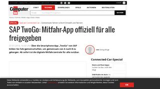 
                            3. SAP Mitfahr App: TwoGo darf jetzt jeder nutzen - COMPUTER BILD