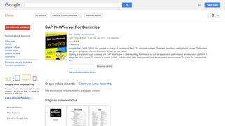 
                            8. SAP NetWeaver For Dummies - Resultado da Pesquisa de livros Google