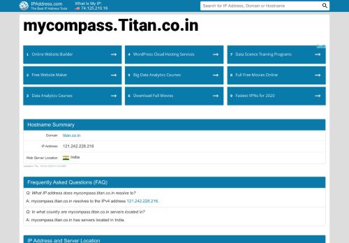 
                            7. SAP NetWeaver Portal - mycompass.titan.co.in | IPAddress.com