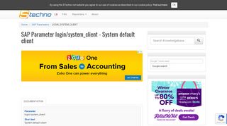 
                            9. SAP Parameter login/system_client - System default client - STechno.net