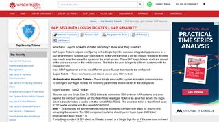 
                            9. SAP Security Logon Tickets in SAP Security - Wisdom Jobs