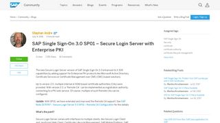 
                            8. SAP Single Sign-On 3.0 SP01 – Secure Login Server with Enterprise ...