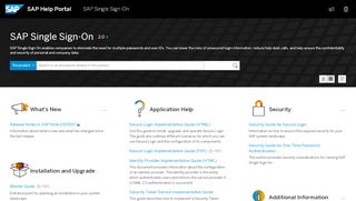 
                            6. SAP Single Sign-On - SAP Help Portal