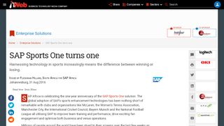 
                            13. SAP Sports One turns one | ITWeb