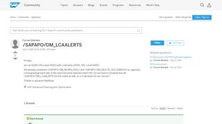 
                            4. /SAPAPO/OM_LCAALERTS - archive SAP