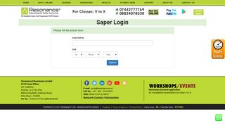 
                            3. Saper Login - Resonance PCCP Home