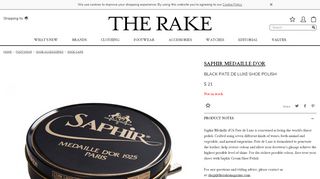 
                            13. Saphir Médaille D'Or Black Pate De Luxe Shoe Polish | The Rake