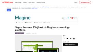 
                            10. ​Sappa lanserar TV-tjänst på Magines streaming-plattform - Magine