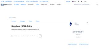 
                            7. Sapphire (SPH) Price, Chart, Value & Market Cap | CoinCodex