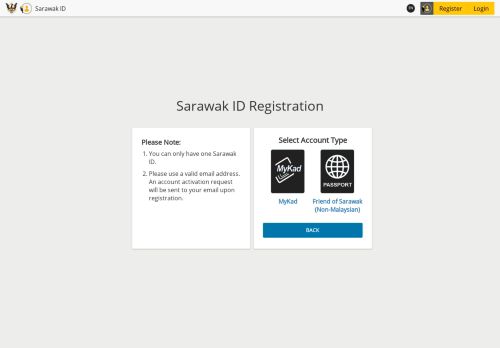 
                            4. Sarawak ID - Register Sarawak ID