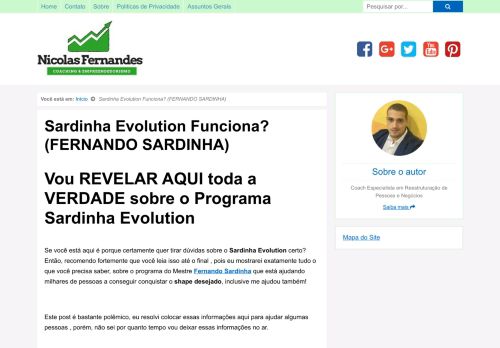 
                            6. Sardinha Evolution Funciona? (FERNANDO SARDINHA)