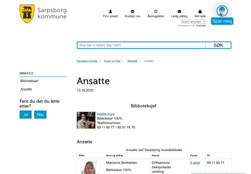 
                            4. Sarpsborg kommune - Ansatte