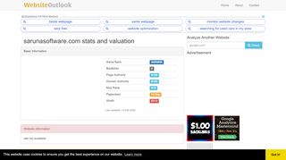 
                            8. Sarunasoftware : Website stats and valuation