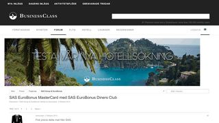 
                            8. SAS EuroBonus MasterCard med SAS EuroBonus Diners Club ...