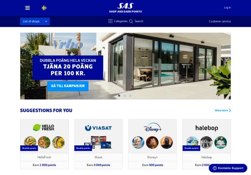 
                            6. SAS EuroBonus Online Shopping