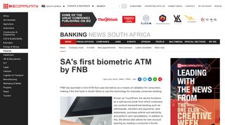 
                            5. SA's first biometric ATM by FNB - Bizcommunity.com