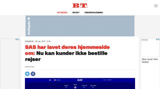 
                            8. SAS har lavet deres hjemmeside om: Nu kan kunder ikke bestille ... - BT