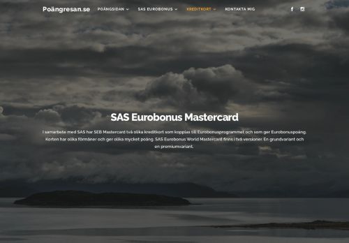 
                            10. SAS Mastercard | Välkommen till Poängresan.se!