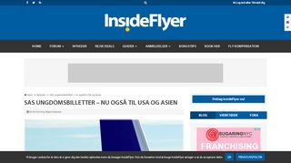 
                            6. SAS ungdomsbilletter - nu også til USA og Asien - InsideFlyer DK