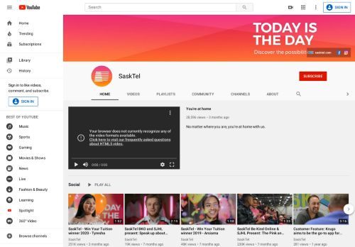 
                            7. SaskTel - YouTube