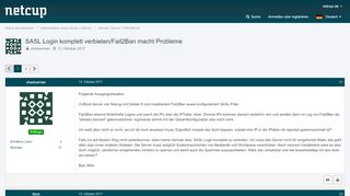 
                            8. SASL Login komplett verbieten/Fail2Ban macht Probleme - vServer ...