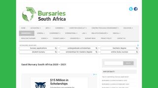 
                            9. Sasol South Africa Bursary 2019 - 2020 - SA Bursaries