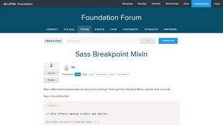 
                            5. Sass Breakpoint Mixin | Foundation Forum from ZURB