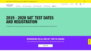 
                            10. SAT Test Dates 2018 - 19: Registration Dates & Fees | Kaplan Test Prep