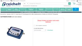 
                            8. SATFINDER SF2500: Pegelmessgerät, Satmessgerät, LCD Anzeige ...