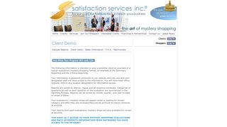 
                            10. Satisfaction Services Inc : Client login