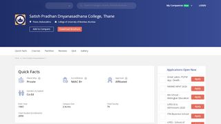 
                            8. Satish Pradhan Dnyanasadhana College, Thane - courses, fee, cut off ...
