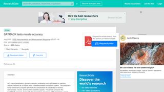 
                            10. SATRACK tests missile accuracy - ResearchGate