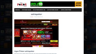 
                            5. satriapoker - Situs Kartu Poker Online Terpercaya Di Indonesia