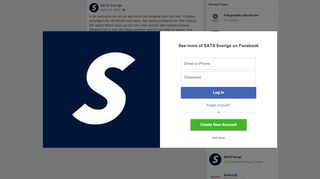 
                            5. SATS Sverige - Vi är medvetna om att vår app tidvis inte... | Facebook