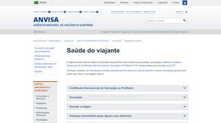 
                            5. Saúde do viajante - Anvisa