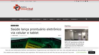 
                            11. Saúde lança prontuário eletrônico via celular e tablet – Portal Política ...