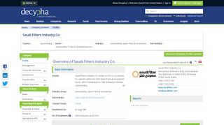 
                            9. Saudi Filters Industry Co in Khobar Saudi Arabia , SFICO | Decypha