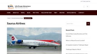 
                            10. Saurya Airlines | Domestic Airlines in Nepal - Life Dream Adventure