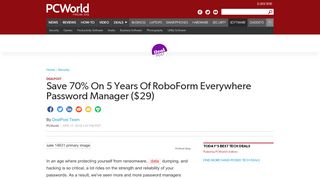 
                            5. Save 70% On 5 Years Of RoboForm Everywhere Password ...