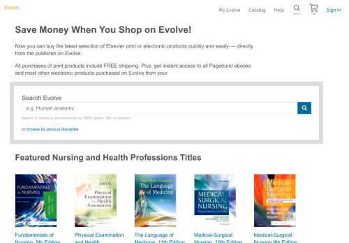 
                            9. Save Money When You Shop on Evolve! - Elsevier Education Portal