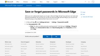 
                            6. Save or forget passwords in Microsoft Edge - Microsoft Support