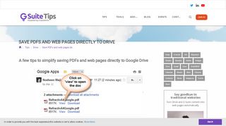 
                            9. Save PDFs and web pages directly to Drive - G Suite Tips