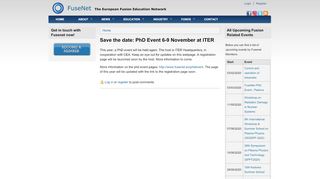 
                            9. Save the date: PhD Event 6-9 November at ITER | FuseNet