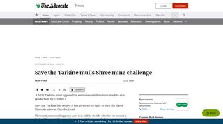 
                            9. Save the Tarkine mulls Shree mine challenge | The Advocate