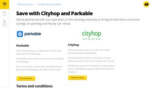 
                            10. Save with Cityhop and Parkable - AA