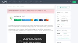 
                            9. savedroid (SVD) ICO information and rating | TrackICO