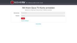 
                            6. Save.TV Authorization Server - Login