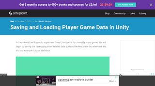 
                            13. Saving and Loading Player Game Data in Unity — SitePoint